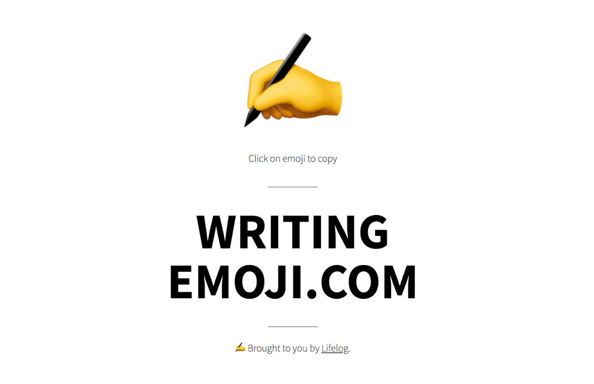 Writing emoji